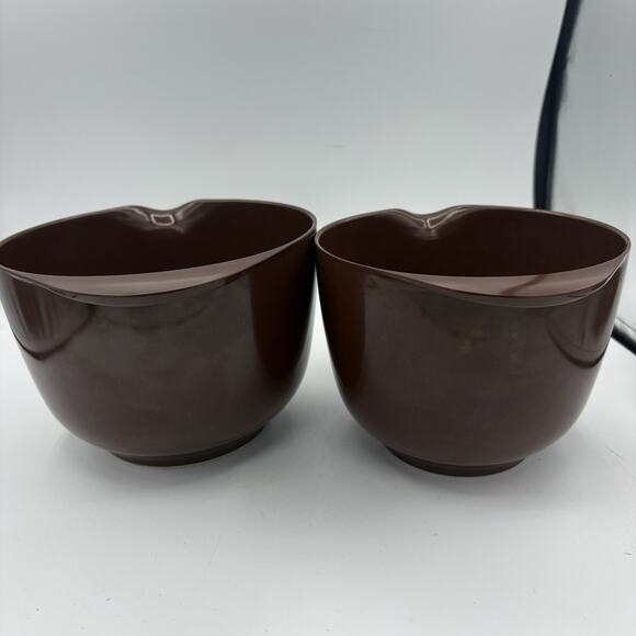 Rosti Denmark Mixing Bowls Lot of 2 Melamine 2L & 1.5L Brown Vintage - Picture 4 of 13